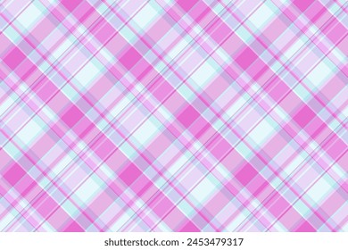 Oktoberfest Hintergrund Stoffmuster, geometrische Textur nahtlose Textilien. Schottenkarierte Vektorgrafik in heller und magentafarbener Farbe.