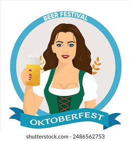 Oktoberfest Background. Happy Oktoberfest beer festival celebration.