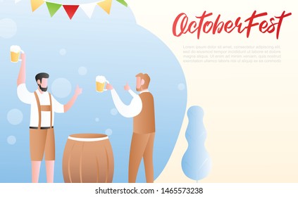 Oktoberfest background illustration template vector