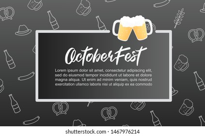 Oktoberfest background illustration template vector