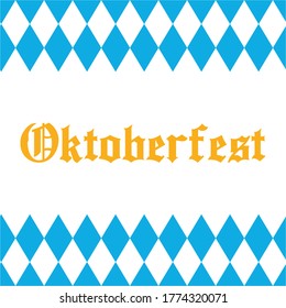 Oktoberfest banner with bavaria flag