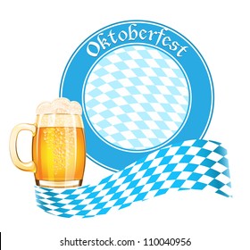 Oktoberfest banner with beer mug