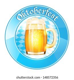 Oktoberfest banner with beer mug