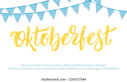 Oktoberfest. Banner design for German beer festival Oktoberfest with modern lettering