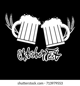 Oktoberfest banner. Germany beer festival Oktoberfest. Beer sign vector