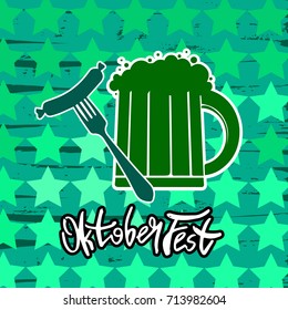 Oktoberfest banner. Germany beer festival Oktoberfest. Beer sign vector