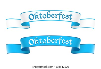 Oktoberfest banners in bavarian colors