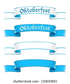 Oktoberfest banners in bavarian colors