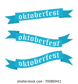 Oktoberfest banners in bavarian colors.