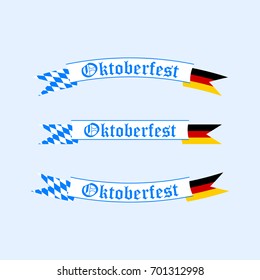 Oktoberfest banners. Decorations for the beer festival. Vector