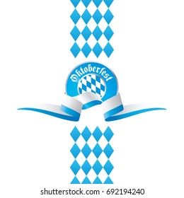 Oktoberfest Bavaria flag ribbon logo icon