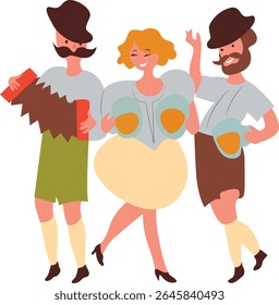 Oktoberfest Bavarian Oktoberfest Couple Celebration Beer