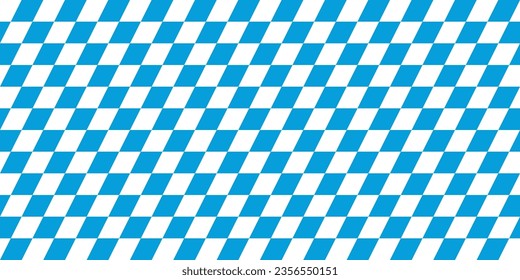 Oktoberfest bavarian pattern. Background for octoberfest in munich. Texture with white and blue rhombus. Flag of bavaria.