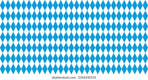 Oktoberfest bavarian pattern. Background for octoberfest in munich. Texture with white and blue rhombus. Flag of bavaria.