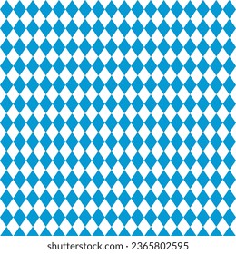 Patrón bávaro de Oktoberfest en la bandera de los colores de la baviera, fondo del octoberfest alemán, textura de rhombus blanco y azul