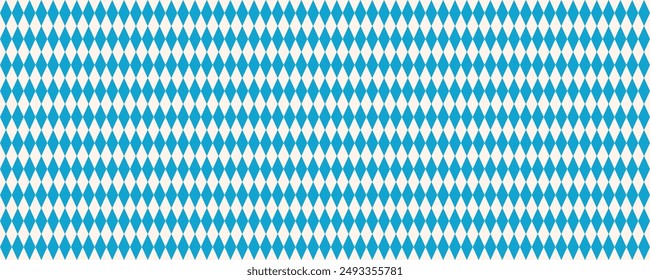 Oktoberfest bavarian pattern. Bavarian Oktoberfest seamless pattern with blue and white rhombus.