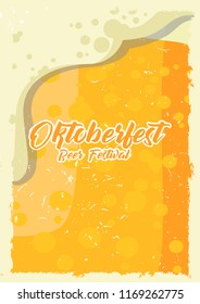 Oktoberfest Beer Background Poster Vector Stock