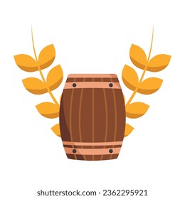 icono de barril de cerveza oktoberfest aislado