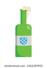 icono de botella de cerveza oktoberfest aislado