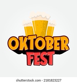 oktoberfest beer design vector, typography vector