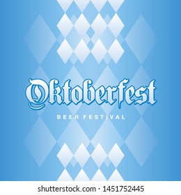 Oktoberfest Beer Festival 2019 Bavarian blue background