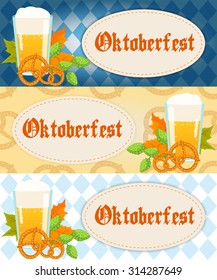OKTOBERFEST BEER FESTIVAL banners illustration