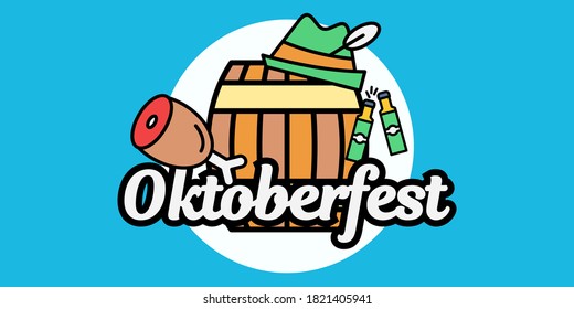 Oktoberfest beer festival, banners and posters. beer festival in oktoberfest Germany