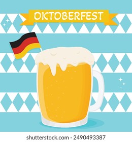 Oktoberfest beer festival banners vector illustration