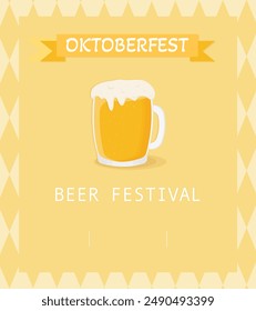 Oktoberfest beer festival banners vector illustration