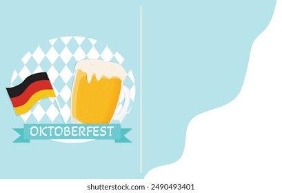 Oktoberfest beer festival banners vector illustration