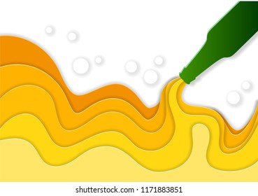 oktoberfest beer festival cut paper background