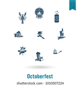 Oktoberfest Beer Festival. Flat design style. Vector