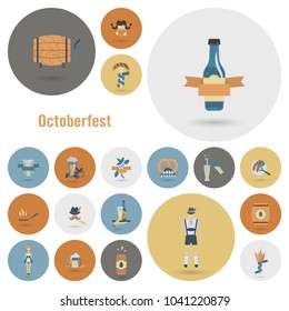 Oktoberfest Beer Festival. Flat design style. Vector