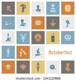 Oktoberfest Beer Festival. Flat design style. Vector