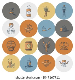 Oktoberfest Beer Festival. Flat design style. Vector