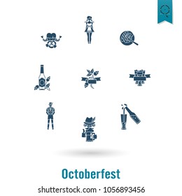 Oktoberfest Beer Festival. Flat design style. Vector