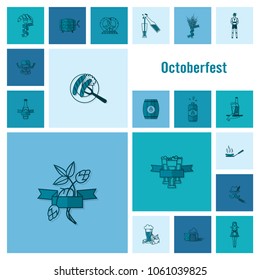 Oktoberfest Beer Festival. Flat design style. Vector