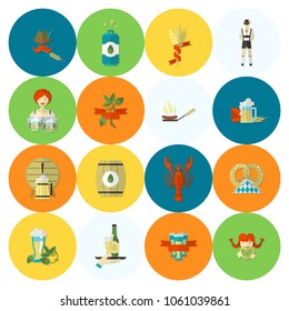 Oktoberfest Beer Festival. Flat design style. Vector
