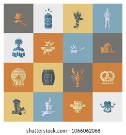 Oktoberfest Beer Festival. Flat design style. Vector