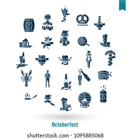 Oktoberfest Beer Festival. Flat design style. Vector