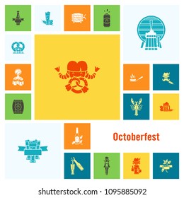 Oktoberfest Beer Festival. Flat design style. Vector