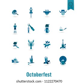 Oktoberfest Beer Festival. Flat design style. Vector