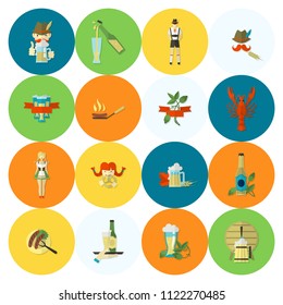 Oktoberfest Beer Festival. Flat design style. Vector