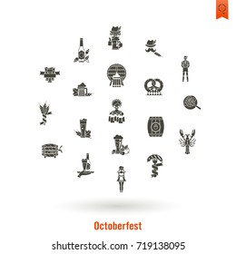 Oktoberfest Beer Festival. Flat design style. Vector