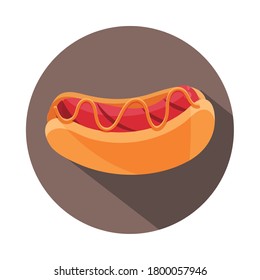 oktoberfest beer festival, food hot dog celebration german traditional block and flat icon vector illustration