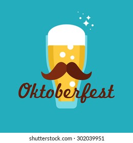 Oktoberfest beer festival hipster poster design