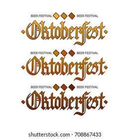 Oktoberfest Beer Festival Holiday Decoration Banner Flat Vector Illustration