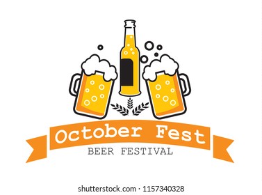 Oktoberfest beer festival. Illustration or poster