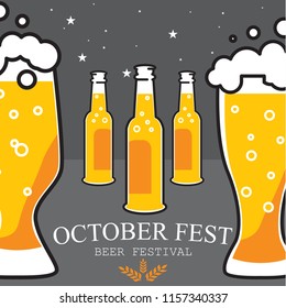Oktoberfest beer festival. Illustration or poster