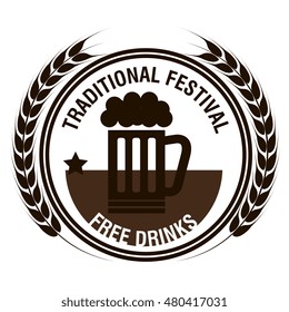 oktoberfest beer festival isolated vector illustration eps 10